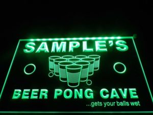 Beer sign man cave