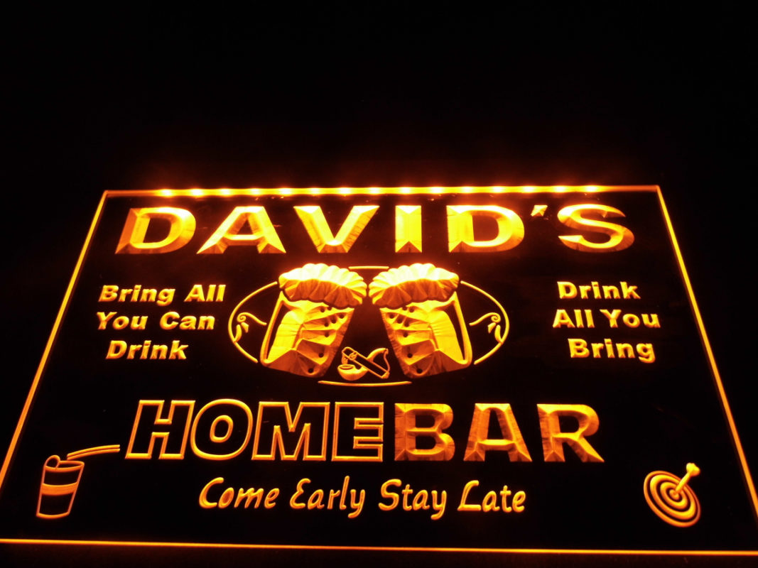 Personalized home bar sign Light Signs Cave
