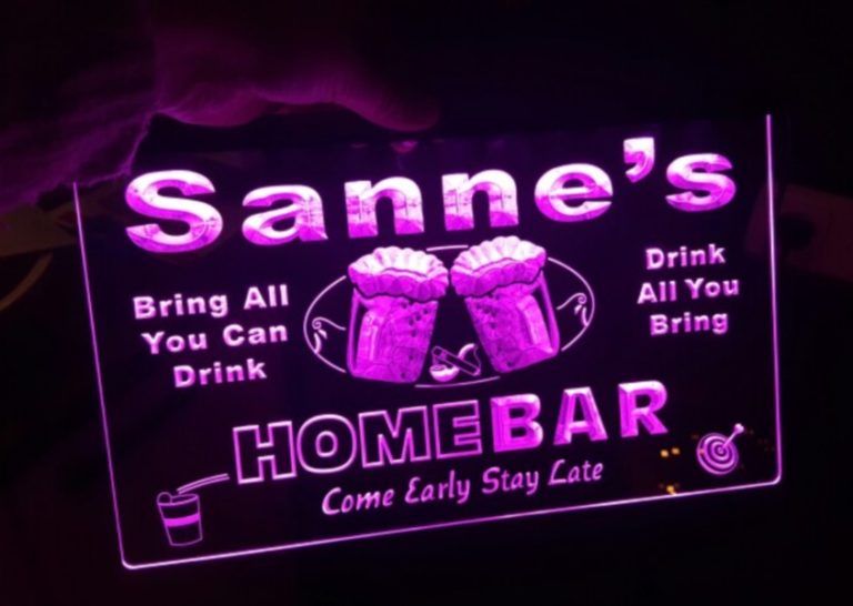 Personalized home bar sign | Light Signs Cave