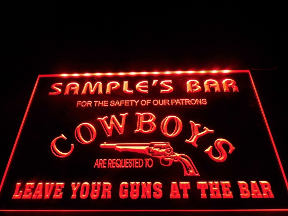 Personalized Cowboys lit sign custom name Man Cave LED sign