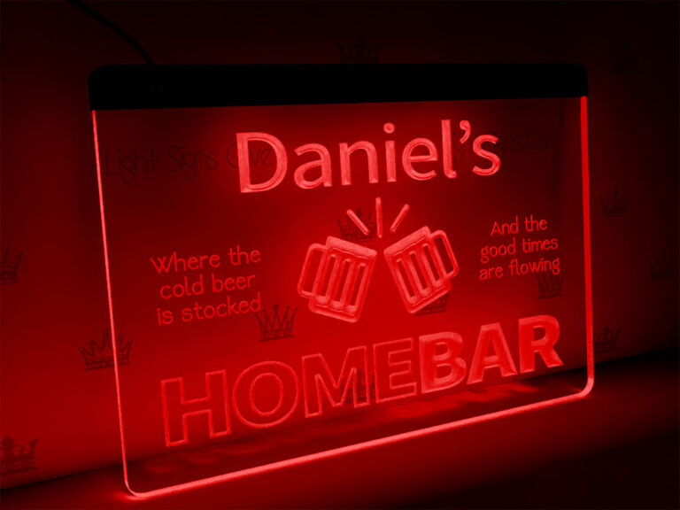 Personalized home bar sign Light Signs Cave
