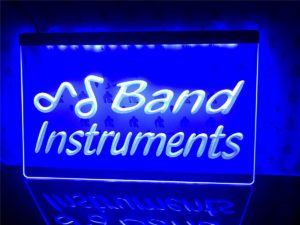 Music studio lighted door sign Band Instruments LED display 2