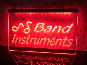Music studio lighted door sign Band Instruments LED display 5