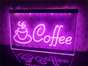 lighted coffee sign