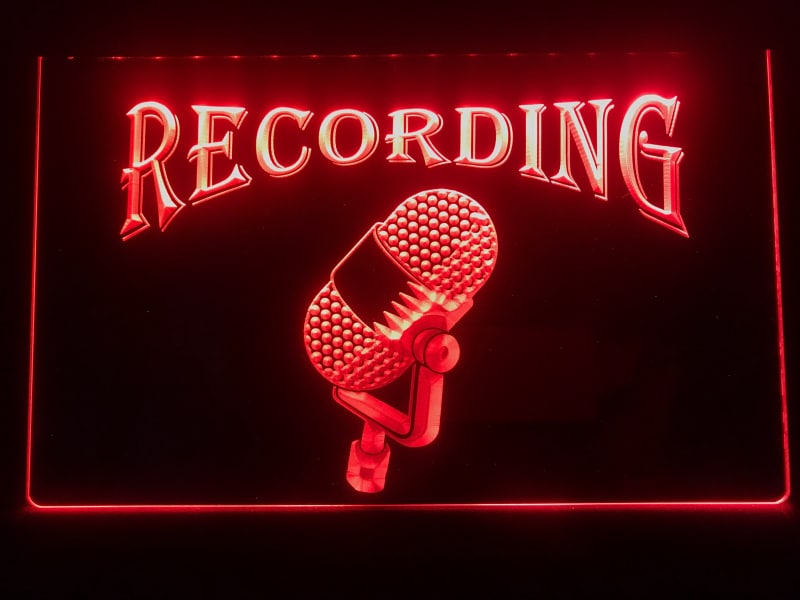 Recording Light Recording Studio Light Box Recording Light Up Sign 