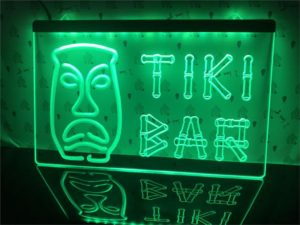 Tiki Bar lighted sign Home bar LED wall hanging 5
