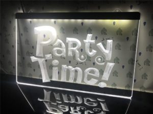 Party Time lighted sign