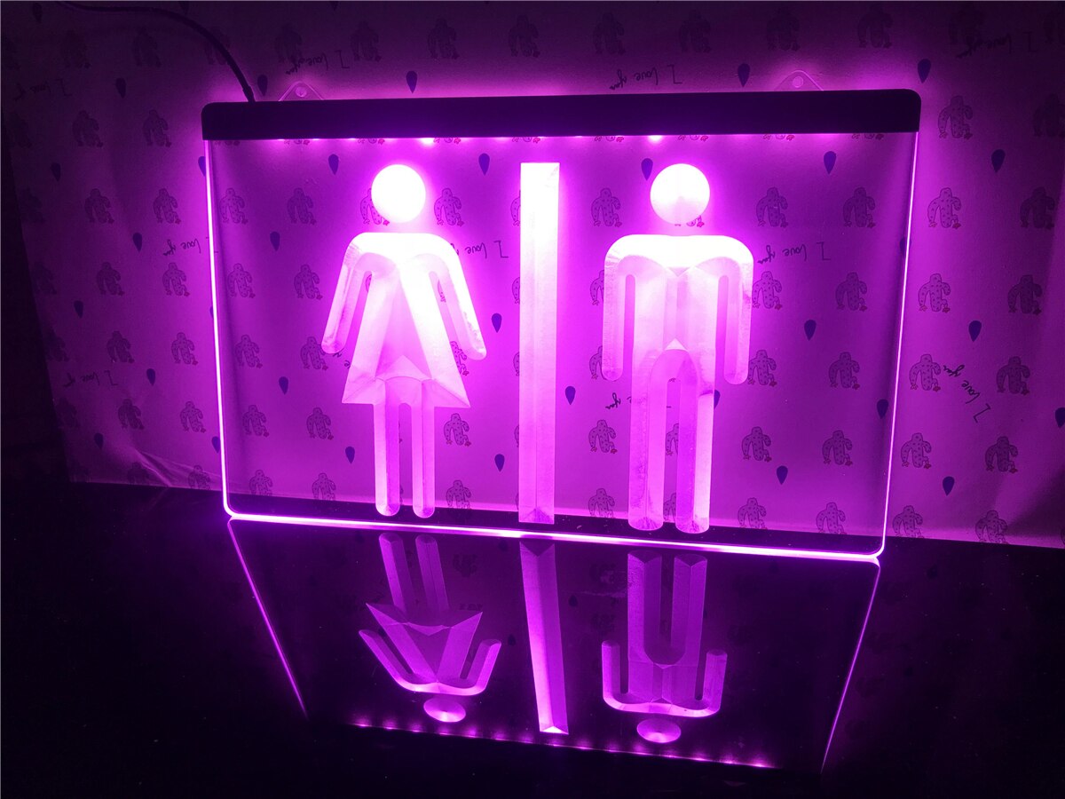 Toilet light sign | Light Signs Cave