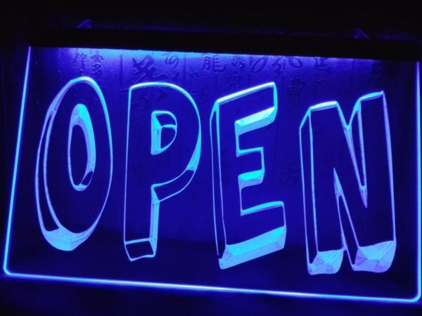 Open LED sign open business shop store lighted door display 3