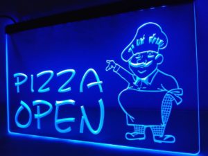 Open Pizza sign Pizzeria LED door sign