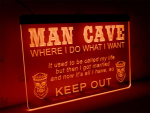 man cave led sign