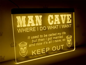 man cave light sign