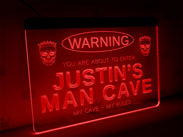 Warning man cave sign