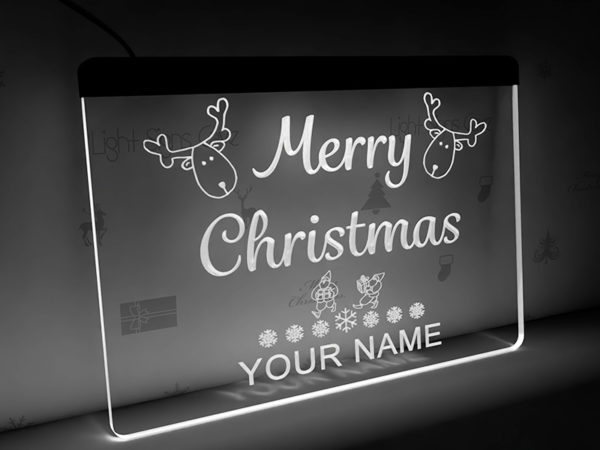 personalized Merry Christmas Santa sign