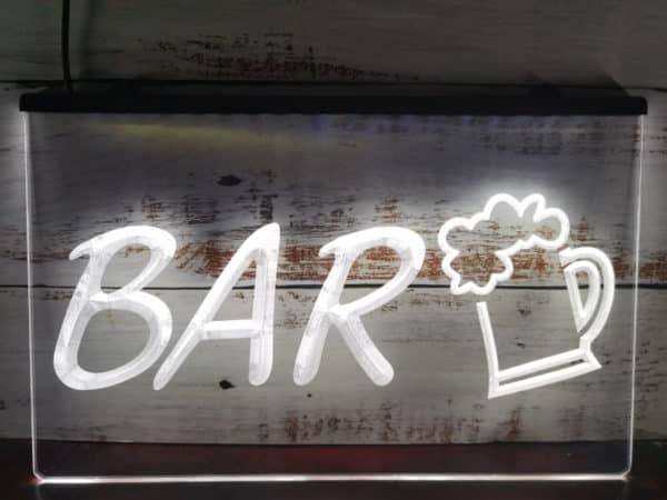 Lighted-bar-sign