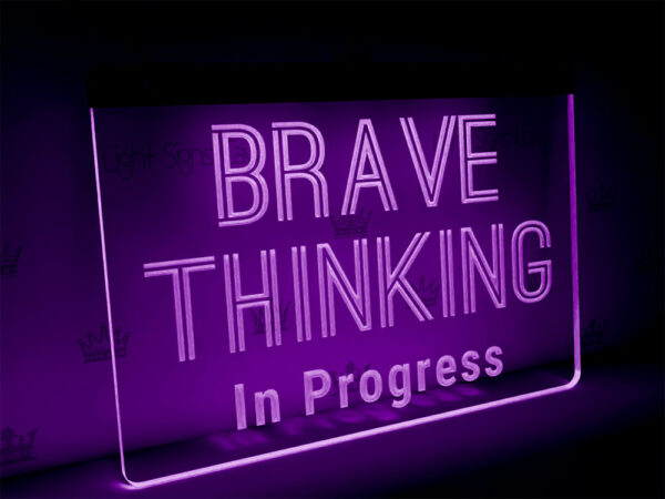 led thinking in progress sign