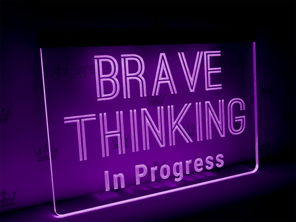 led thinking in progress sign