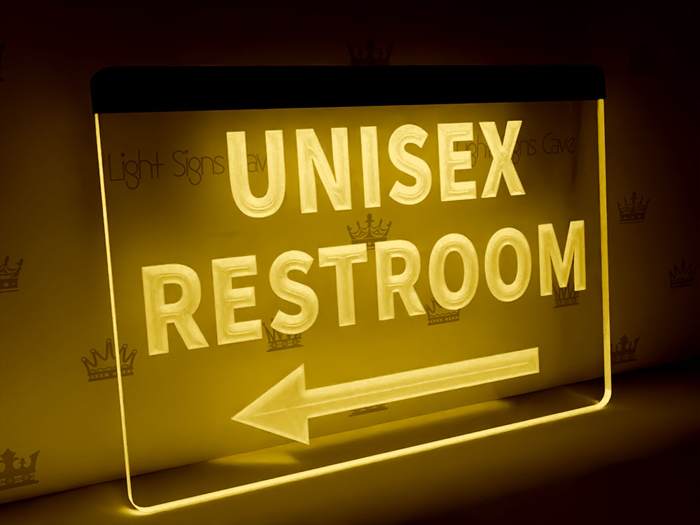 restroom light sign