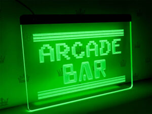 arcade game room sign