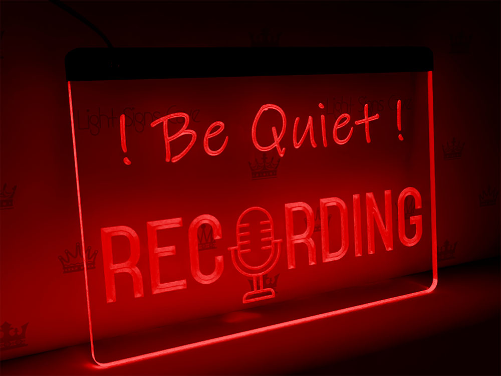 be quiet recording sign