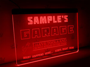 garage led sign