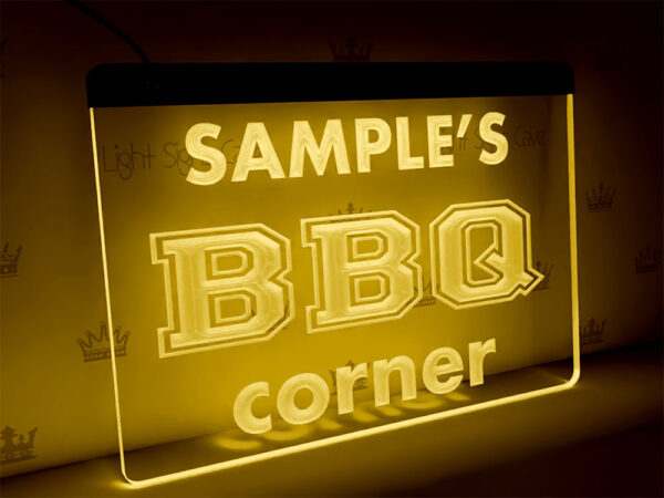 bbq light sign