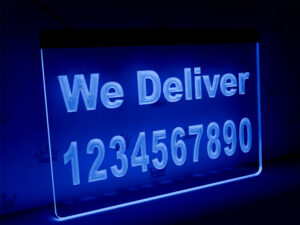 personalized we deliver sign