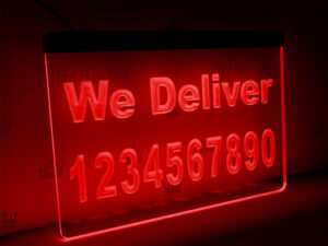 we deliver business sign