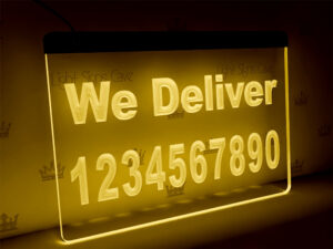 delivery light sign