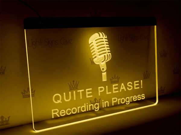 recording in progress sign