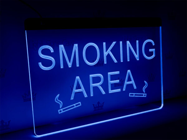 smoking led sign