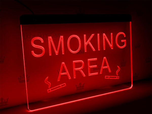 smoking area sign