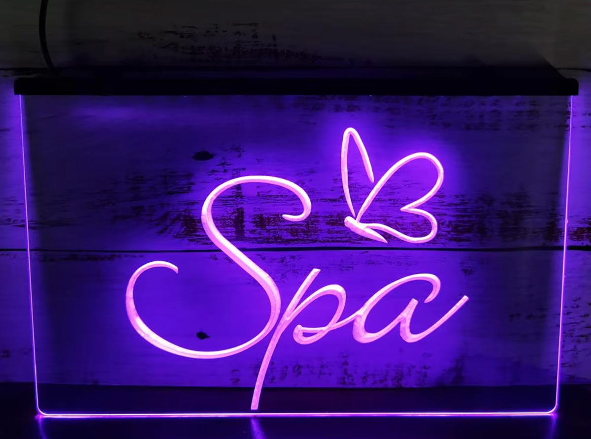 Spa LED open sign